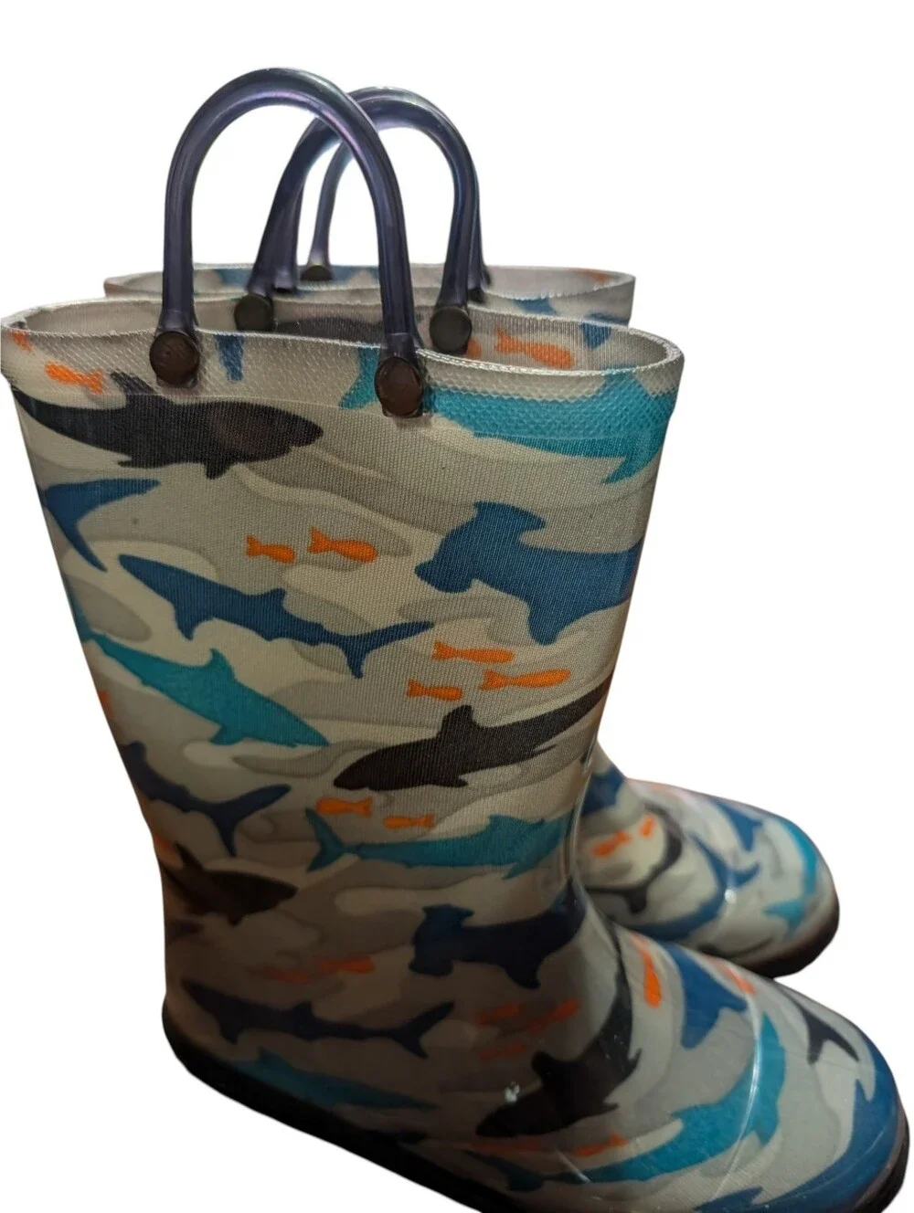 Member's Mark Light Up Shark Pull On Kid Rain Boots